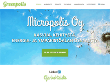 Tablet Screenshot of greenpolis.fi